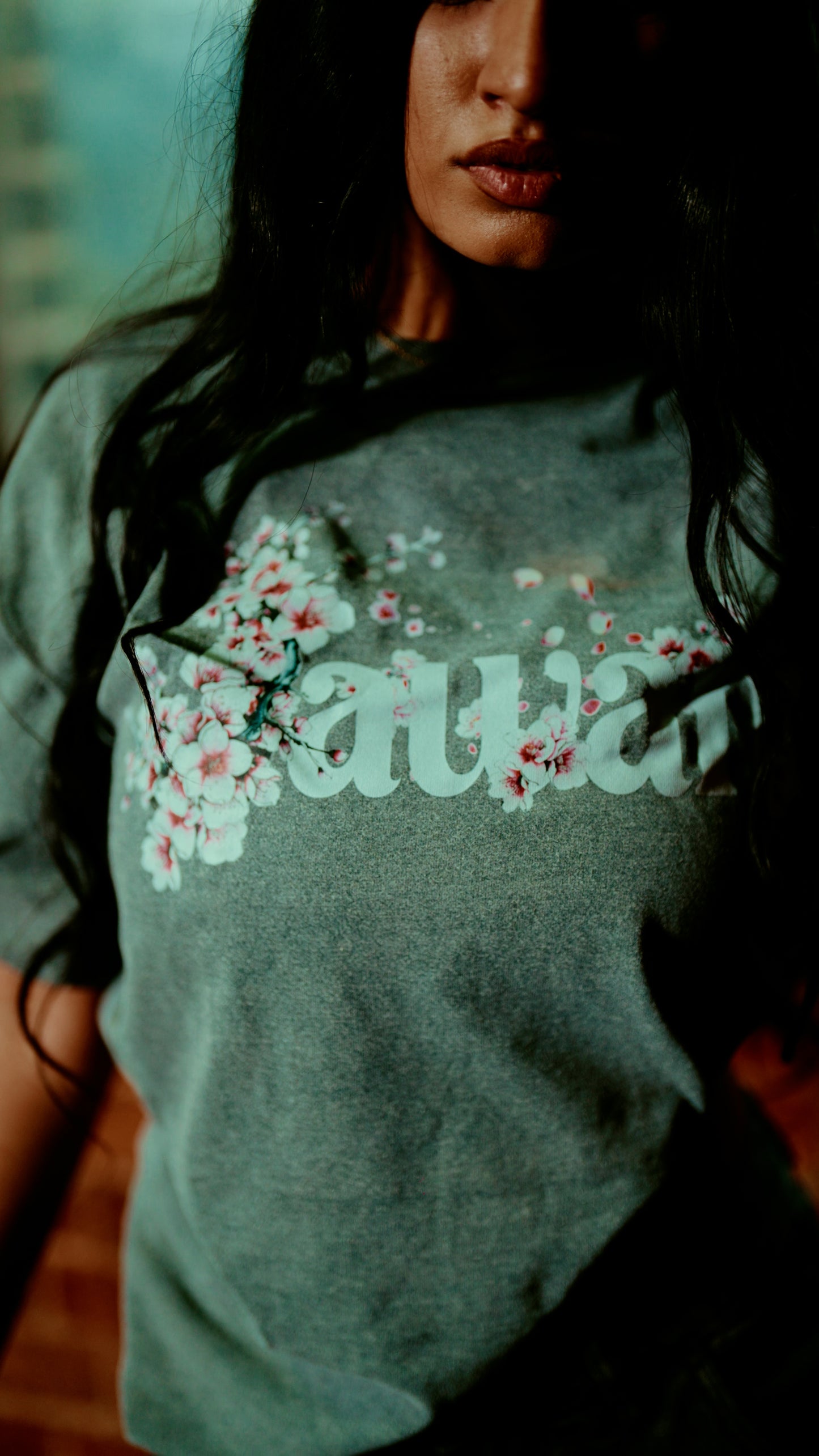 JAWANI Grey Blossom Tee